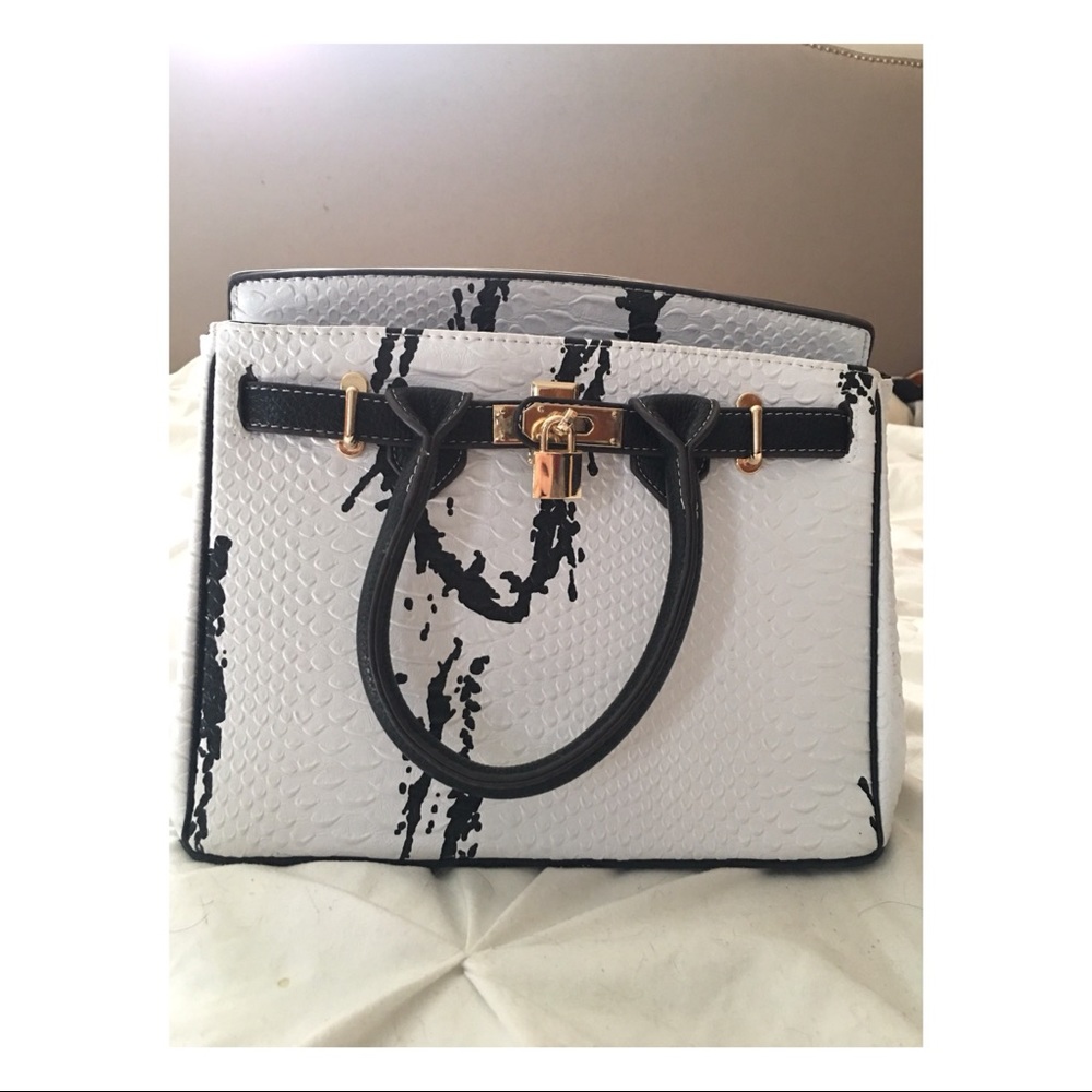 Beautiful faux snakeskin handbag